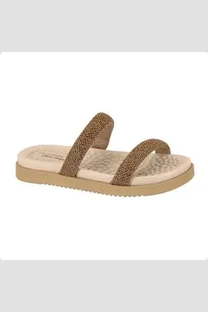 MODARE Tamanco Feminino Papete Bege Bege