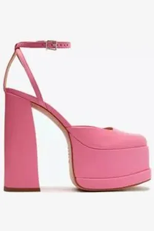 Schutz Sapato Feminino Scarpin Meia Pata Luan Couro Rosa 38