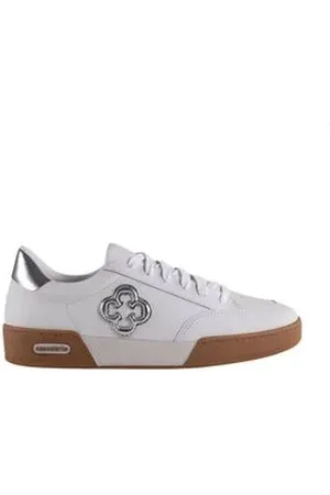CAPODARTE Tênis Moda Feminino Em Couro Branco Bianco