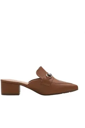 MODARE Sapato Feminno Mule Salto Médio Marrom 33