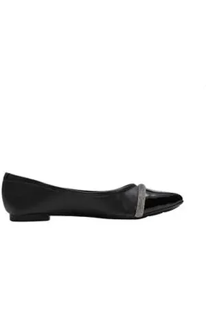 MODARE Sapatilha Feminina Bico Fino Preta Preto