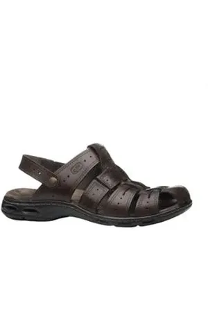 PEGADA Sandália Masculina Em Couro Marrom 38