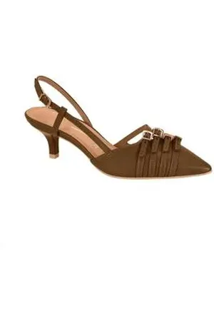 VIZZANO Scarpin Slingback Com Fivelas Salto Baixo 33