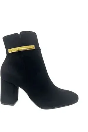 VIA MARTE Bota Feminina Cano Baixo Preta 34