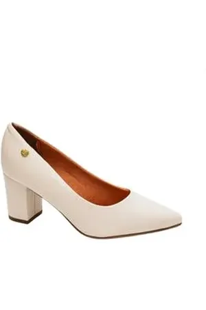 VIZZANO Sapato Feminino Salto Alto Grosso Off White 34