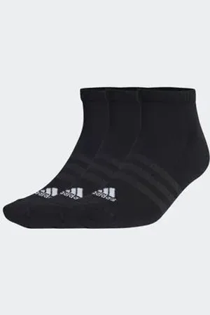 adidas Kit Meias Amortecidas Cano Baixo 3 Pares Preto Black