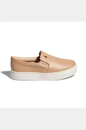 SANTA LOLLA Tênis Moda Feminino Slip On Bege 34