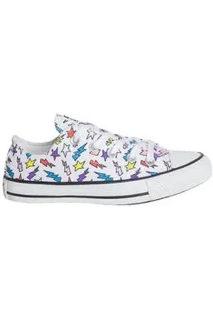 Converse Tênis Casual Feminino All Star Chuck Taylor Branco E Colorido Branco