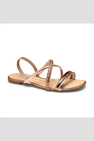 Dakota Sandália Feminina Rasteira Bronze Rose