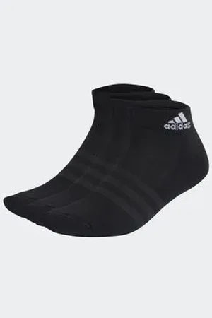 adidas Kit Meias Cushioned Sportswear Ankle Curto 3 Pares Preto Black