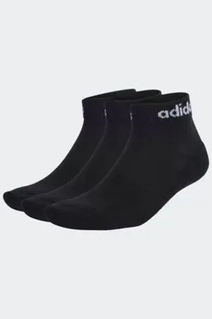 adidas Meia Unissex Linear Ankle Cushioned Preto 3 Pares 35