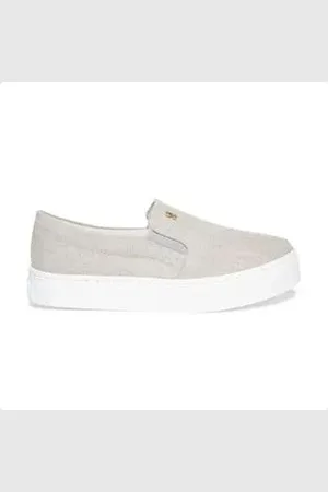SANTA LOLLA Tênis Moda Feminino Slip On Bege 34