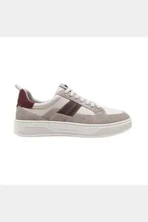 Democrata Sapatênis Masculino Denim Bold Branco Camel