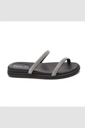 BEIRA RIO Tamanco Feminino Papete Stass Preto Cristal