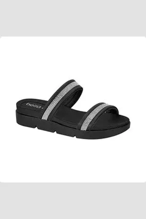 BEIRA RIO Tamanco Feminino Anabela Preto Preto