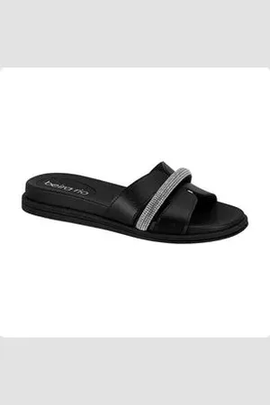 BEIRA RIO Tamanco Feminino Papete Preto Preto