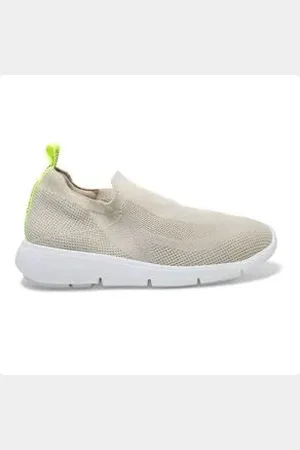 SANTA LOLLA Tênis Moda Feminino Em Knit Bege 34