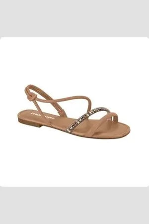 MOLECA Sandalia Fem Rasteira 5435.543-27548.96601 Nude