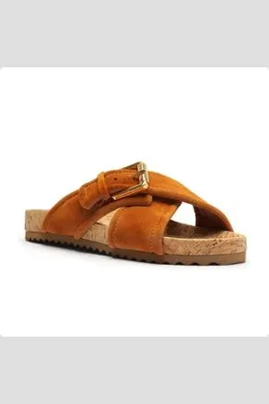 Schutz Tamanco Feminino Papete Marrom 33