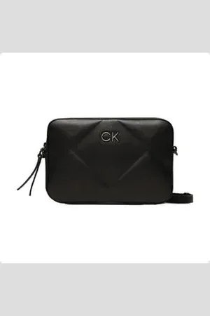 Calvin Klein Bolsa Feminina Em Couro Transversal Preta Un