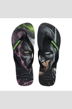 Havaianas Chinelo Masculino Dedo Top Herois Dc Preto Preto