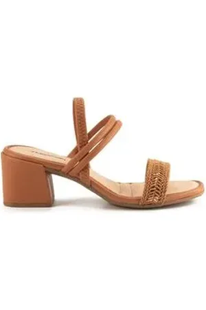 MISSISSIPI Sandália Feminina Salto Médio Grosso Marrom 35