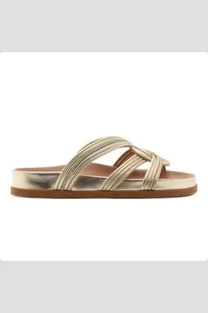 Anacapri Tamanco Feminino Papete Dourado Ouro