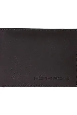 FERRACINI Carteira Masculina Marrom Jeans Stonado