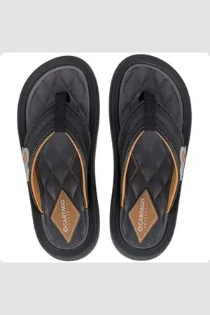 CARTAGO Chinelo Masculino Dedo Santorini Preto Cinza