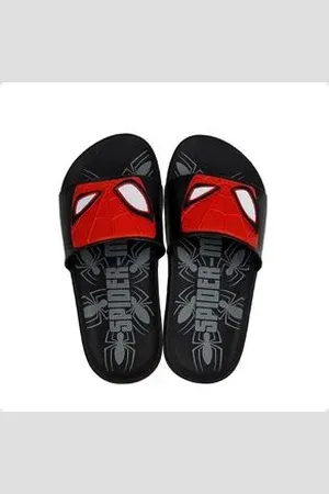 GRENDENE Chinelo Infantil Slide Homem Aranha View Preto Preto