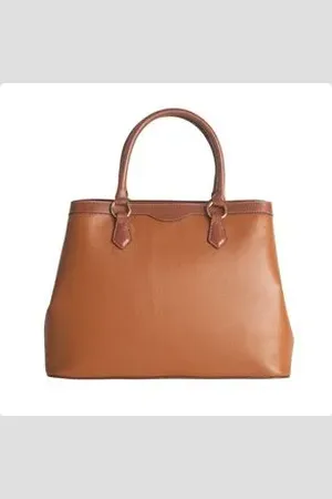 DAYANE MAGALHÃES Bolsa Feminina Transversal Dayane Magalhães Couro Nocciola