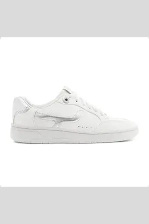 Almé Tênis Moda Feminino Change Branco E Prata Tapioca