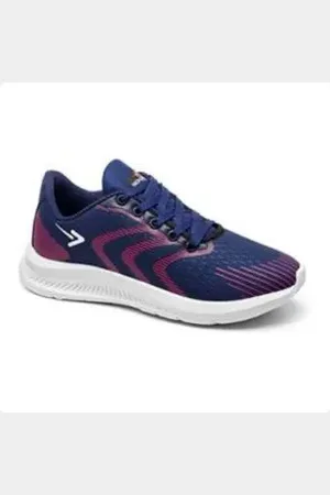 Box 200 Tênis Feminino Running Azul E Rosa Marinho