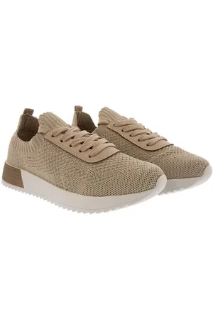 MODARE Tênis Casual Feminino Knit Bege