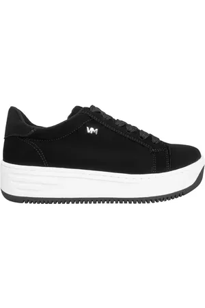 VIA MARTE Tênis Flatform Feminino Pespontos Nobuck