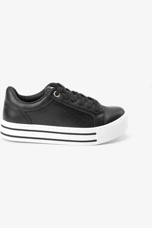 VIA MARTE Tênis Casual Flatform Feminino Detalhe Pesponto