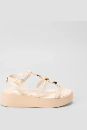 GABRIELA Sandália Flatform Tiras Pedraria