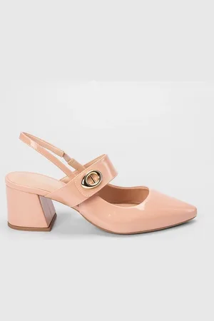 GABRIELINHA Scarpin Slingback Gabriela Verniz Salto Geométrico