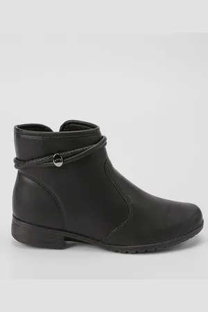 Dakota Ankle Boot Salto Bloco Detalhe Tiras Strass