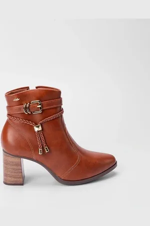 Dakota Ankle Boot Detalhe Fivela & Tressê