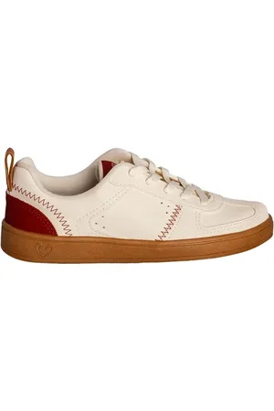 MISSISSIPI Tênis Casual Feminino Recortes Pesponto Off-White
