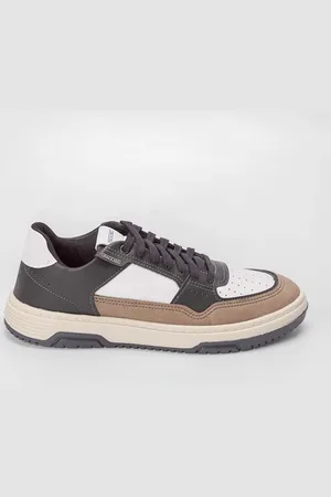 MAC & JAC Tênis Masculino Casual Recortes Napa & Nobuck