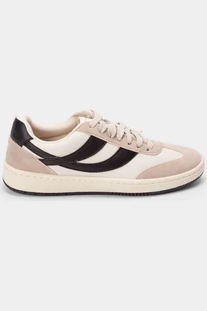 MAC & JAC Tênis Masculino Recorte Lateral Bege