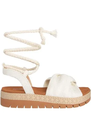 GABRIELA Sandália Flatform Tratorada Amarração Corda Linho