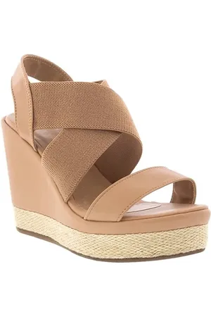 Penelope Sandália Espadrille Penélope Plataforma Tiras Elástico Ráfia