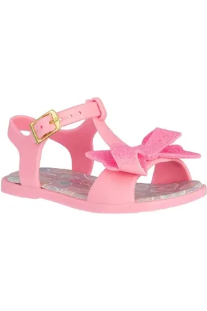 Charmosinha Chic Sandália Papete Infantil Bebê Laço Glitter Rosa