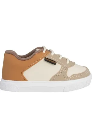 Molekinho Tênis Infantil Casual Detalhe Recortes Multicolor Bege
