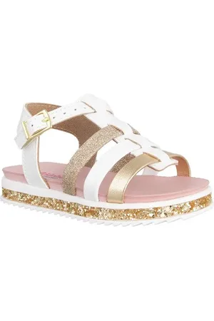 MOLEKINHA Sandália Aranha Papete Infantil Bebê Flatform Glitter Verniz