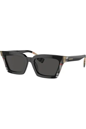 Burberry Unisex Sunglass BE4392U Briar - Frame color: Preto/xadrez vintage, Lens color: Cinza-escuro