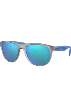 Armani Exchange Unisex Sunglass AX4096S - Frame color: , Lens color: Verde espelhado azul-claro
